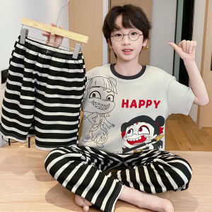MiiOW | Bộ đồ ngủ cotton nguyên chất cho bé trai MiiOW mùa hè tay ngắn thoáng khí thoải mái mặc ở nhà phong cách hoạt hình dễ thương