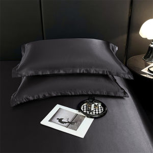 JIFANPAUL | Black Icy Silk Pillowcase 48x74cm