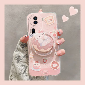 Cute Kitty Cat Silicone Soft Shell Case for OPPO Reno11 Reno11Pro Womens Edition Full Cover Cartoon Ins Style Mobile Phone Cover