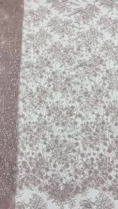 Luxury 5 Yards Elegant Handmade Embroidery Sequins Beaded Lace Fabric High Quality African Style for Wedding Sewing