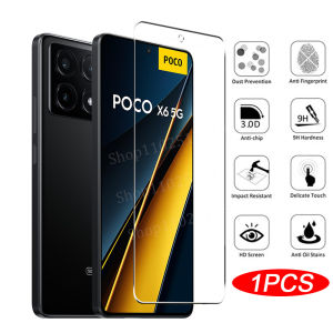 1-5Pcs Screen Protector For Poco X6 X5 X4 X3 NFC M6 M5 M4 Pro 5G Tempered Glass For F6 F5 F3 F4 GT Pro C65 C40 Protective Glass
