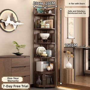 XUNHUAI | Bamboo Corner Display Rack