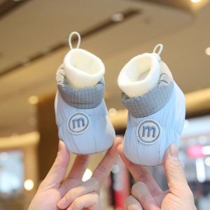 Baby Shoes for Newborn 0 to 3-6 Months Initial Baby Walking Shoes Small Age outside Shoes Socks Winter Cotton Shoes Cartoon Design