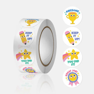 500pcs Teacher Reward Stickers for Kids Children Kindergarten School Encouragement Students Games Toy Animals Stationery Sticker