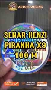 Senar Pancing Kenzi Piranha X9 Multicolor PE 0.8 s/d PE 8 50-100 M 9 Lilitan Konekting