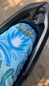 Sarung Cover Jok Motor Hitam Polos Printing Anti cakar kucing Sarung Pelindung Jok Universal JP-12