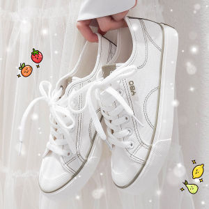 JIFANPAUL | White Ulzzang Style Low-cut Womens Canvas Shoes New