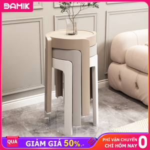 DAMIK Ghế đôn nhựa quán cafe ghế đẩu nhựa đúc decor phòng khách phòng trà quán trà chanh nhà hàng khách sạn sang trọng
