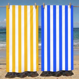 1pc Minimally Striped Towel Soft Pool Gift For Travel Gym Shower Camping Quick Dry Sports Beach Towels