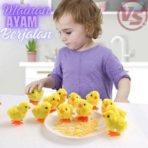 3Pcs Mainan Anak Ayam Berjalan Model Putar Untuk Anak/Ayam Kuning Putar Jam-Vegasus Store(COD)