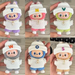 Labubu Mini Version Letter English Clothes Shoes for Dolls Cotton Dolls Plush Toys Trending Toys for Boys And Bé Gáis