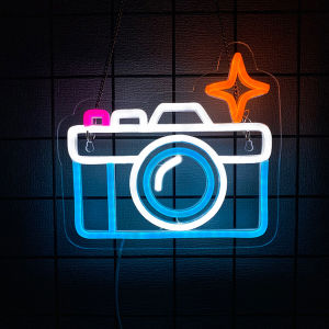 Camera Neon Sign For Wall DecorLed Neon Light For Party Cafe Shop Photo Studio Living Room Decor Enthusiasts Birthday Gift