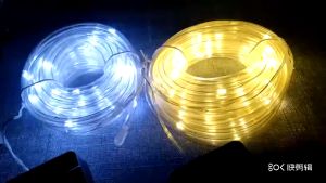 8 Modes Outdoor LED Solar Tube Rope Fairy Light Lampu Raya Solar Raya String Lights Outdoor Indoor Home Garland Decor