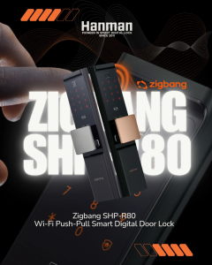 Zigbang SHP-R80 Push-Pull Design Wi-Fi IoT Access Smart Door Lock | Free Installation & Technical Support