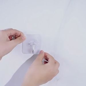 [Happy Kids] Transparent Magic Hook Punch-free Wall Hooks Nailless Heavy Hanging Adhesive 无痕挂钩 Cangkuk Dinding - SO22