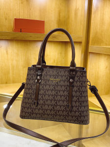 Elegant Large Capacity Womens Handbag Commuter Shoulder Crossbody Bag Versatile Soft PU Leather Zipper Closure Bucket Shape