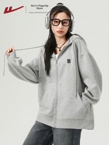 Warrior | Zipper Hoodie Sweatshirt Flannel Grey