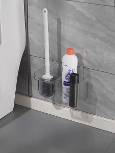 Easy Installation Space-Saving 360-Degree Cleaning Toilet Brush Holder
