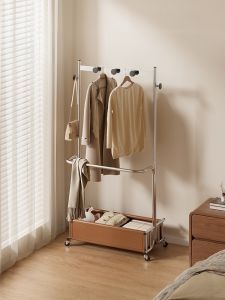 ZHUSHANXIA | Vintage Style Multi-functional Mobile Coat Rack
