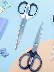 1PC Deli Anti Stick Anti Rust Scissors Office And Home Scissors Stainless Steel Tailoring Scissors Solid And Durable Alloy