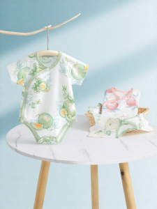 Usbettas | Summer Short Sleeve Tummy Protector Cotton Baby Onesie