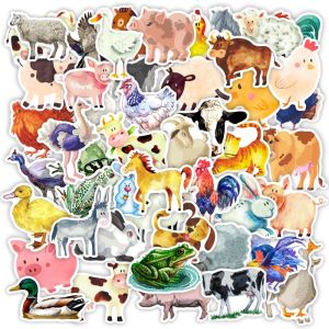 50Pcs Farm Animals Stickers For Suitcase Skateboard Laptop Luggage Fridge Phone Car Styling DIY Decal Pegatinas