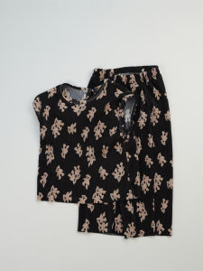 Bộ Đồ Ngủ Cotton Cho Trẻ Em Mùa Hè Cho Bé Trai Và Bé Gái Có Xếp Ly Quần Áo Mặc Nhà Tay Áo Quần Dài Cotton Mềm Mại Thoải Mái