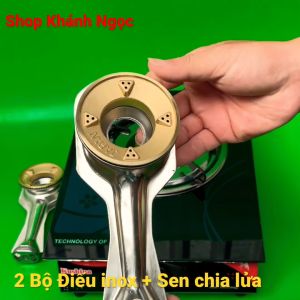 Điếu bếp ga + Đầu đốt bếp ga ( KT điếu 195cm sen 78/43cm + Tặng kèm pass) Thay thế đa số các loại bếp gas đôi  đơn cùng cỡ- linh kiện bếp gas