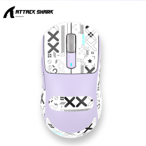ATTACK SHARK | ATTACK SHARK X3 Wireless Tri-mode Gaming Mouse PAW3395 49g Ultra Lightweight 26000DPI RGB Ergonomic For PC Laptop Gamer