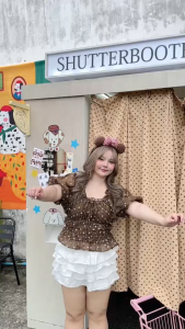 เสื้อแฟชั่นสาวอวบ 💋ผ้าลายดอกไม้ ดีเทลสม็อคช่วงอก แขนตุ๊กตา มีซับใน น้อลน่ารักมากกกก ✨สาวพลัสไซส์ก็สวยได้✨