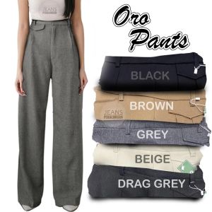 celana oropant S wanita Highwaisted bahan knitt melar adem loose