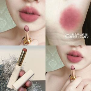 Gray Pink Matte Lipstick White Tube Long-lasting Color Lip Makeup Tool Beauty Tool by Yune Love Diningware from China