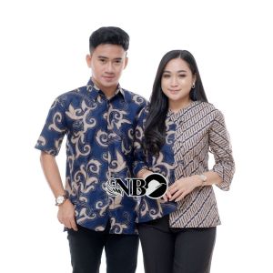 Baju Batik Blouse Couple Batik Modern Seragam Kerja Batik Wanita