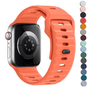 สายซิลิโคนสำหรับ Apple Watch ขนาด 38 40 41 42 44 45 49 มม. สายรัดข้อมือแบบสปอร์ตสำหรับ Apple iWatch Series Ultra 9 8 7 6 SE 5 4