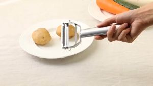 Gua Pao Pisau Pengupas Buah Sayur Peeler Multifunction - YYC770 - Silver
