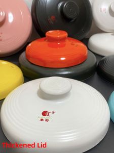 Thickened Ceramic Soup Pot Lid High Temperature Resistant Purple Clay Traditional Chinese Medicine Pot Universal Accessory Black