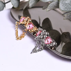 1pc Angel Wings Love Heart Shaped Waist Tightening Button Free Sewing Metal Waist Buckles