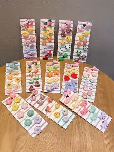 Set 50 chun tóc túi zip hình ngộ nghĩnh cho bé yêu