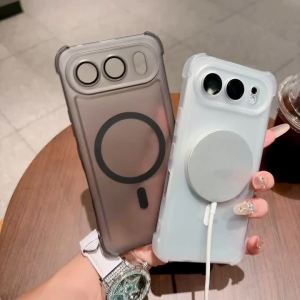 Matte Frosted Shockproof Magnetic Phone Case with Lens Protector For Honor Magic8 Pro X50 X60 X70 300 400 500 Power 2 Win RT