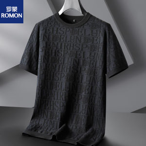 เสื้อสเวตเตอร์คอกลมแขนสั้นหลวมๆ สำหรับผู้ชาย ทรงหลวม แฟชั่นฤดูใบไม้ร่วงและฤดูหนาว เสื้อถักแขนยาว สเวตเตอร์คอกลม