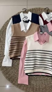 KEMEJA KATUN ROMPI RAJUT IMPORT BST