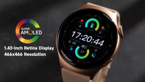 Aolon Mars R3 1.43 นิ้ว สมาร์ทวอทช์ Amoled smartwatch IP68 กันน้ำ 300mAh นาฬิกาวิ่ง ภาษาไทย smartwatch จอเล็ก