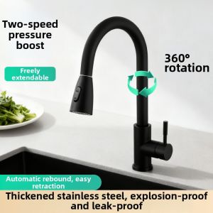 Cold and Hot Adjustable Pull Down Kitchen Faucet