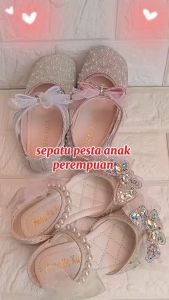 Sepatu Pesta Anak Perempuan Import Murah Sepatu Pesta Anak Mewah Sepatu Pesta Glitter Bow Diamond