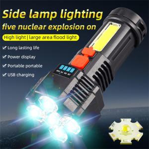 [🇵🇭 24h Delivery] Dollyy 5 LED Flashlight Super Bright Rechargeable 18650 Battery 5 Mode Heavy Duty 100000 Lumens Japan Made Waterproof Camping Outdoor Climb