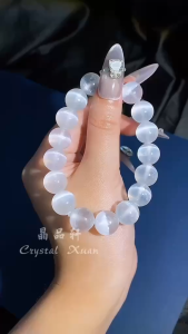 【 现货 】透石膏手串10mm / 12mm▪️Selenite 助净化磁场 消磁水晶