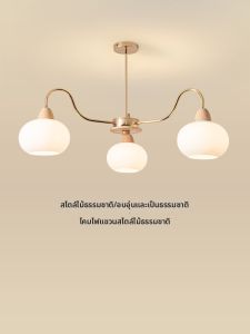 DGY | French Mid-century Style Glass Chandelier New Chinese Style Retro Lamp