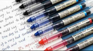 Straight Liquid Pen 0.5mm Gel Pen Quick-Drying Rollerball Neutral Pen student school office supplies JVL