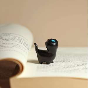 1Pc Handmade Wooden Cat Statue - Multifunctional Indoor/Outdoor Decoration No Power Supply Unique Halloween Gift Suitable for Halloween