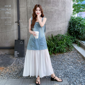YINLUOYA | Summer Denim Dress Korean Style A-Line Skirt Beautiful Slimming Strapless Gown Young Girl Feeling Inlovewithjeans New Arrival 2025